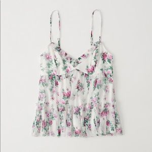 floral ruffle cami